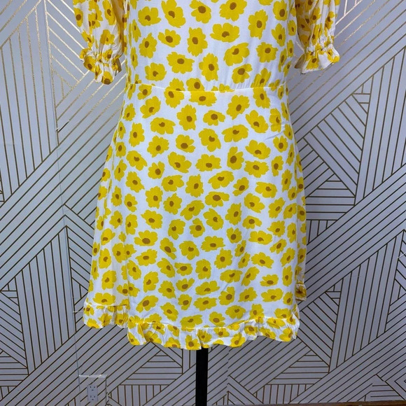 FAITHFULL THE BRAND Florence Mini Dress Yellow - Picture 8 of 12